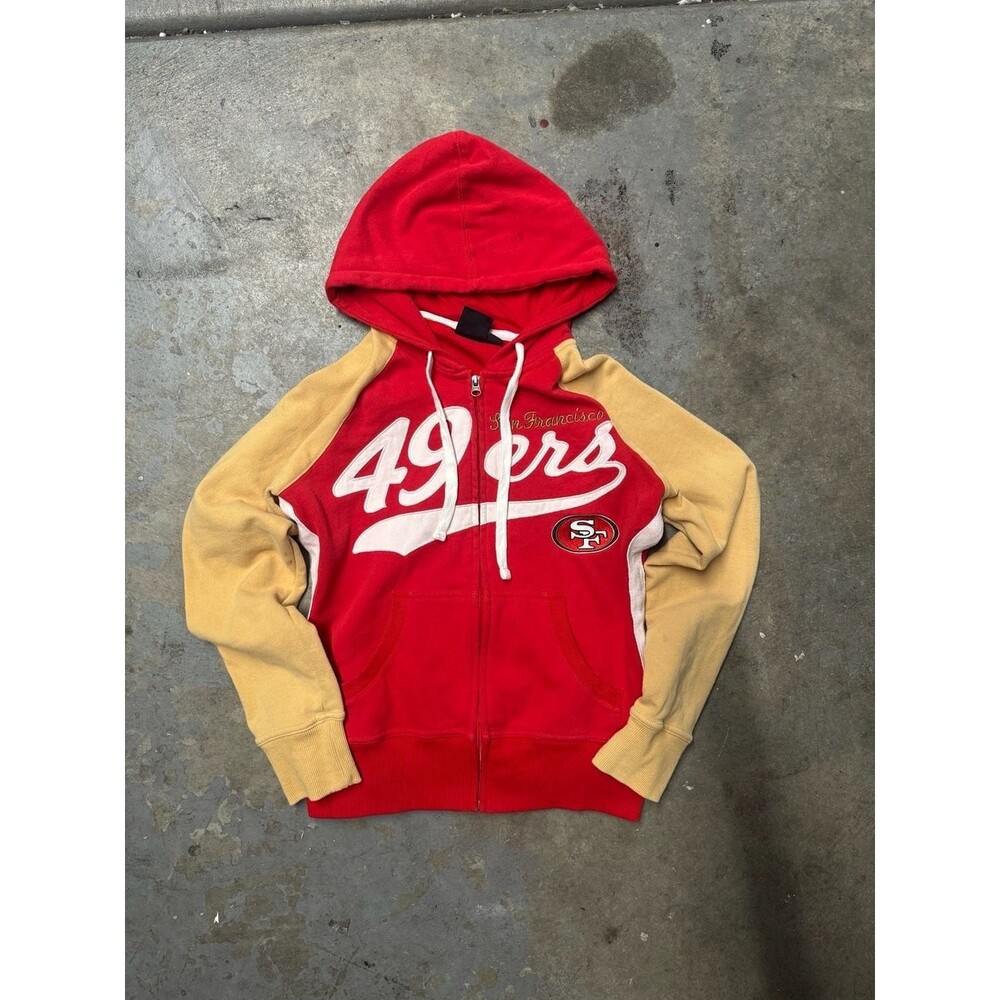 NFL Team Apparel San Francisco 49ers Women's Full Zip Hooded Sweatshirt Size Sma